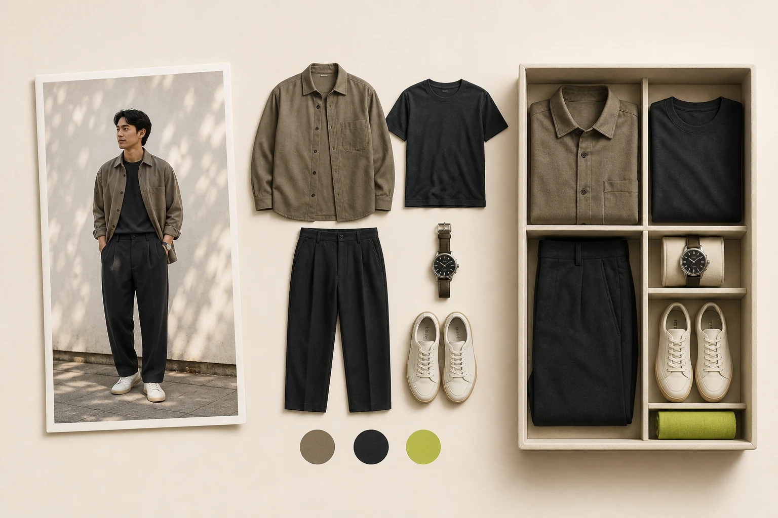 Dari OOTD nyata ke lemari digital Perjalanan satu foto OOTD menjadi item, palet warna, dan lemari digital Gayaloo